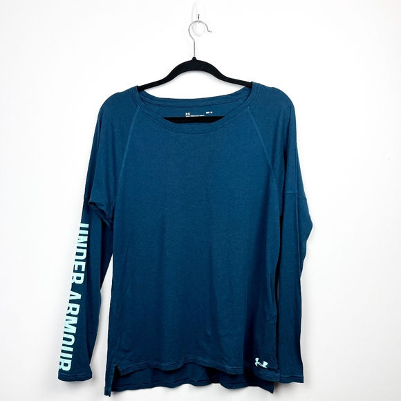 Under Armour Long Sleeve Blue Athletic Top - Picture 1 of 10